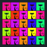Affiches Cool Colorful Kitty Pop Art Carré<br><div class="desc">Cool Kitty Cat Pop Art avec beaucoup de couleurs. "pop art" "pop art cool" "pop art" "retro pop art" "Chat" "chats" "kitty" "félin" "animal pop art" "cadeaux pour amoureux de les chats" "coloré" "chats mignons" "retro pop art"</div>