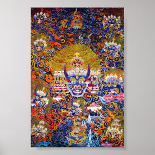 Affiches Cool oriental tangka Yamantaka mort dieu tatouage