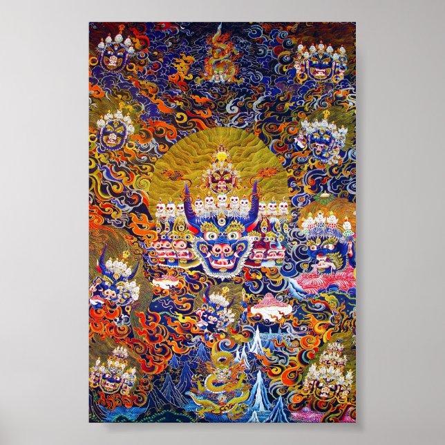 Affiches Cool oriental tangka Yamantaka mort dieu tatouage (Devant)