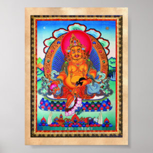 Affiches Cool oriental tibetan thangka Jambhala tattoo art