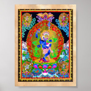 Affiches Cool oriental tibetan thangka Simhavaktra Dakini