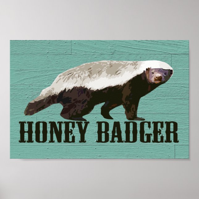 Affiches Cool Rustic Honey Badger (Devant)
