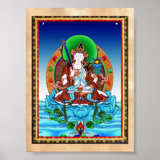 Affiches Cool thangka Akasagarbha Bodhisattva Mahasattva (Devant)