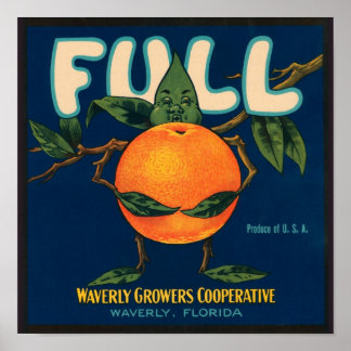 Affiches Cooperati Étiquette Vintage complet Waverly Grower