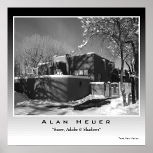 Affiches Copie argentée - "Adobe, neige et ombres "