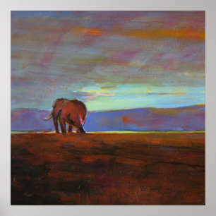 Affiches Copie colossale de coucher du soleil de Ngorongoro