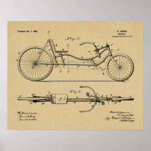 Affiches Copie couchée d'art de brevet de conception de