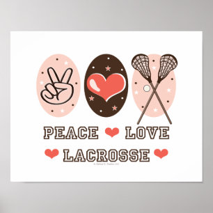 Affiches Copie d'affiche de lacrosse d'amour de paix