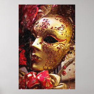 Affiches Copie d'affiche de masque de mardi gras de la
