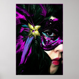 Affiches Copie d'affiche de masque de mardi gras de la