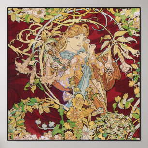 Affiches Copie d'affiche de Nouveau d'art de Mucha : Femme