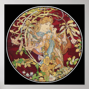 Affiches Copie d'affiche de Nouveau d'art de Mucha : Femme