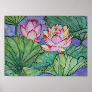 Affiches Copie d'affiche des fleurs de Lotus #4