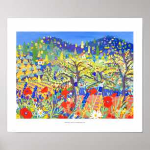 Affiches Copie d'art : Cerises, pavots et marguerites