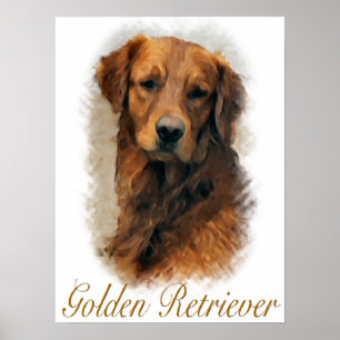 Affiches Copie d'art de cadeaux de golden retriever