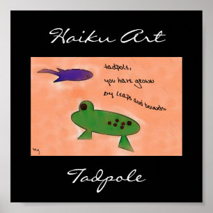 Affiches Copie d'art de Haiku de têtard