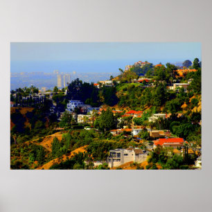 Affiches Copie de Hollywood Hills, la Californie