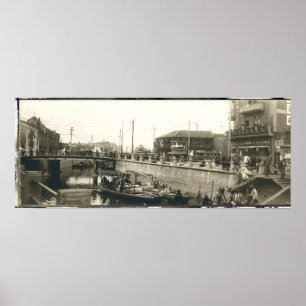 Affiches Copie de panorama de port de Changhaï Circa 1928
