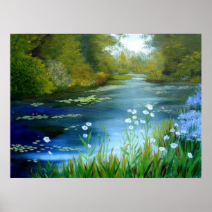 Affiches Copie de pavots bleus