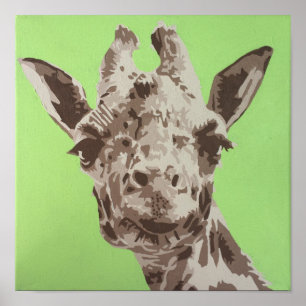Affiches Copie de peinture de girafe