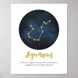 Affiches Copie de signe d'étoile de Verseau
