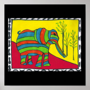 Affiches Copie de toile de balade d'éléphant