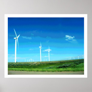 Affiches Copie des turbines de vent du Wyoming II