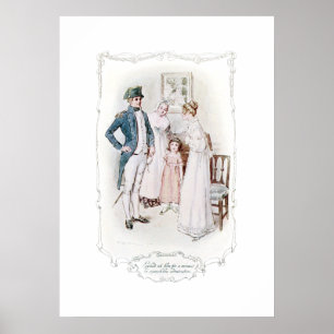Affiches Copie d'illustration de parc de Jane Austen Mansfi