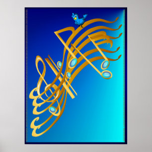 Affiches Copie d'or de notes