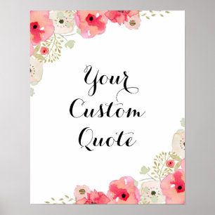 Affiches Copie faite sur commande personnalisée de citation