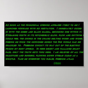 Affiches Copie psychédélique de poème de courant