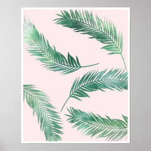Affiches Copie rose et verte botanique d'affiche de nature
