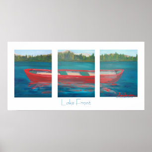 Affiches Copie rouge de canoë