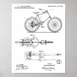 Affiches Copie sans chaînes d'art de brevet de conception