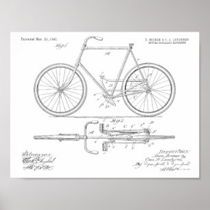 Affiches Copie sans chaînes de dessin d'art de brevet de la