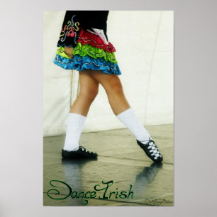Affiches Copie (verte) d'Irlandais de danse