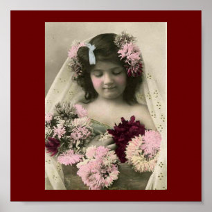 Affiches Copie victorienne vintage d'art de demoiselle de
