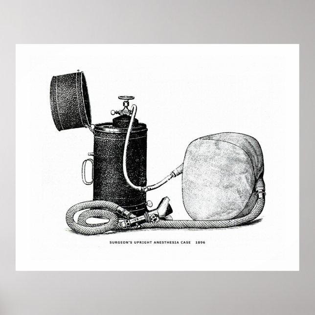 Affiches Coque d'anesthésie dressée du chirurgien 1896 (Devant)