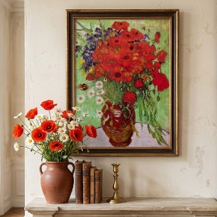 Affiches Coquelicots rouges et pâquerettes par Vincent van 