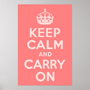 Affiches Corail clair Restez Calme et Continuez