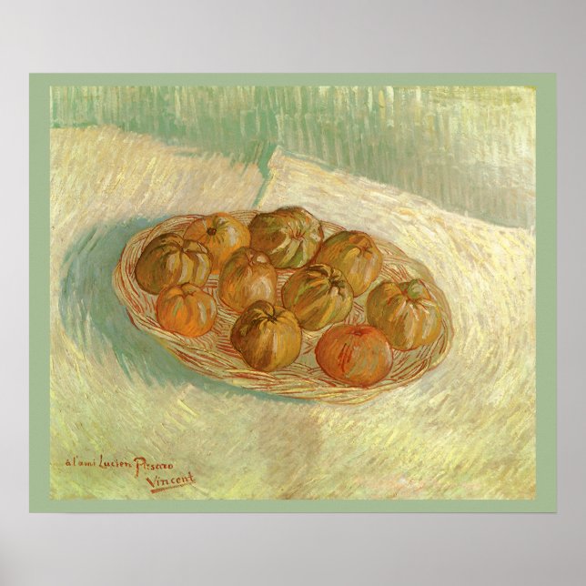 Affiches Corbeille de pommes nature morte de Vincent van Go (Devant)