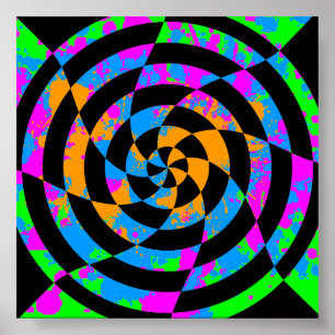 Affiches Corey Tiger 80s Op Art Vintage