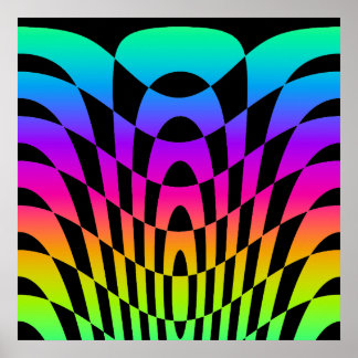 Affiches Corey Tiger 80s Op Art Vintage