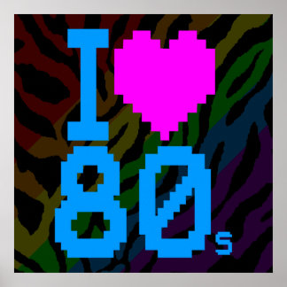 Affiches Corey Tiger 80s Retro I Love 80s
