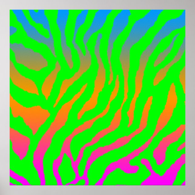 Affiches Corey Tiger 80s Retro Tiger Motif (Devant)