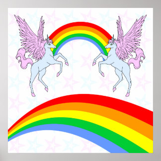 Affiches Corey Tiger 80s Unicornes Vintage Rainbows Stars