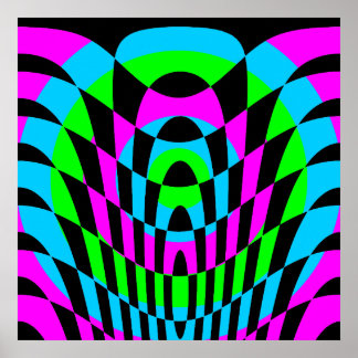 Affiches Corey Tiger 80s Vintage Op Art