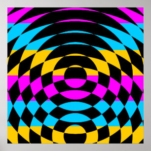 Affiches Corey Tiger 80s Vintage Op Art