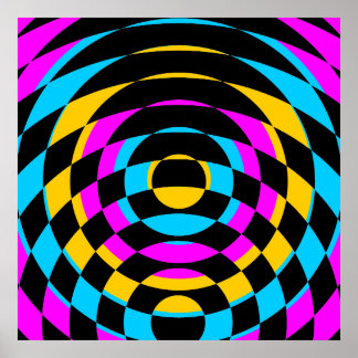 Affiches Corey Tiger 80s Vintage Op Art