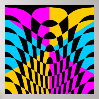 Affiches Corey Tiger 80s Vintage Op Art